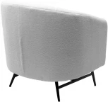 Кресло KALMAR NINI-01 Белый, teddy / черный каркас М-City