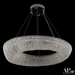 Подвесная люстра светодиодная APL LED Sicilia SH510.0.80.A.Ni.4000 (220V, хрусталь, на тросе, круглые)