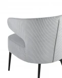 Кресло Stool Group лаунж Royal Stripes велюр серый УТ000036776
