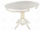 Деревянный стол Woodville Павия молочный / патина золото 406082