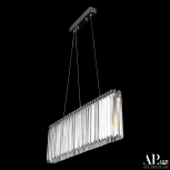 Подвесная люстра светодиодная APL LED Sicilia SH08.70.A.Ni.4000 (220V, хрусталь, на тросе)