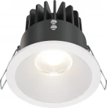 Встраиваемый светильник Zoom 4000K 1x12Вт 60° IP 65 LED Maytoni Technical DL034-L12W4K-W (220V, круглые)