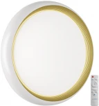 Настенно-потолочный светильник Sonex Tofiq White 7650/EL PALE SN пластик/белый/золотой LED 70Вт 3000-6000К D480 IP43 пульт ДУ (220V, круглые)