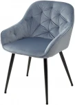 Стул M-City BREEZE BLUVEL-06 BLUE, велюр/ черный каркас