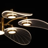 Потолочное люстра на штанге DeMarkt Гэлэкси 632017807 (LED, 220V, пульт управления, лепестки)