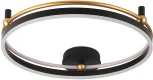 Потолочный светильник круглый Crystal Lux FERNANDO PL72W LED BLACK/GOLD (220V, пульт управления, кольцо)