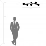 Потолочная люстра на штанге Lightstar Croco 815557 (220V, шарики, молекулы)