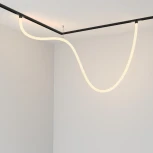 Трековый подвесной светильник с гибким неоном гибкий 48V Tau Exility 3000K 50Вт 360° LED (магнитный) Maytoni Technical TR101-2-50W3K-B