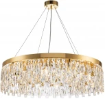 Подвесная люстра Indigo Anna V000381 (220V, хрусталь, на тросе, круглые)