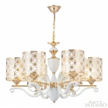 Подвесная люстра Arte Milano Florentia-3097 303097/6 Wh/Gd (220V, на цепи)