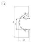 Профиль ARH-CEIL-REFLECT-2000 WHITE (Arlight, Алюминий) 034982