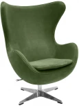 Кресло EGG CHAIR зеленый, искусственная замша Bradex Home FR 0644