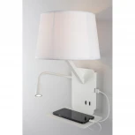 Бра с полкой на гибкой ножке для чтения Omnilux Talocci OML-62801-02 (220V, выключатель)