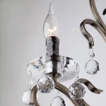 Бра Eurosvet 12505 12505/1 античная бронза (220V, хрусталь Strotskis, подвески, подсвечник, свеча)