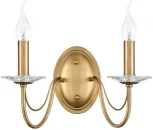 Бра Lumion Incanto 8033/2W металл/стекло, медь/прозрачный E14 2*40W 220V (подсвечник, свеча)