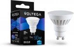Лампочка светодиодная полусфера белая колба GU10 10 Вт 820 lm 4000K нейтральное белое свечение Voltega Ceramics 7073