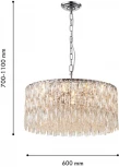 Подвесная люстра хрустальная Favourite Robby 4723-12P (220V, на цепи, круглые)