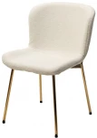 Стул RIYA UF992-01 Белый, teddy / золотой каркас М-City
