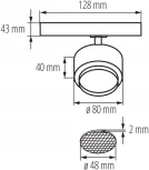 Трековый светильник трехфазный светодиодный Kanlux BTL 35650 (220V)