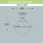 Потолочный светильник уличный Fumagalli Vivi V50.115.000.LXH27 (220V, круглые, IP65)