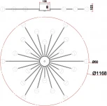 Потолочная люстра Freya Celebrity FR5242CL-24BS (220V, шарики)