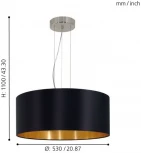 Подвесной светильник Eglo Maserlo 31605 (220V, на тросе, круглые)