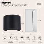 Настенный светильник уличный Maytoni Fulton O573WL-L6B (LED, 220V, IP54)