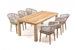 Обеденная группа на 6 персон, стулья Марсель, роуп бежевый 4SIS Мадейра MAD-CM6T1-7-SET beige