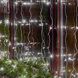 Занавес светодиодный, 3х3м. 192 светодиода, белый свет Uniel ULD-C3030-192/DTA WHITE IP20