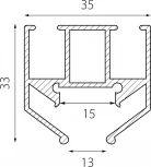 Профиль 2 м для монтажа треков LINEA в ПВХ потолок Lightstar Linea 506420