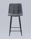 Стул полубарный Stool Group Джанго велюр тёмно-серый высота сиденья 60 см УТ000035296
