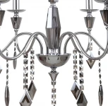 Подвесная люстра Grace 1053/09/06P (220V, хрусталь, подвески, на цепи, подсвечник, свеча, кольцо)