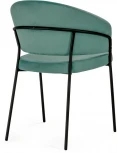 Стул Woodville на металлокаркасе Лео зеленый / черный 528457