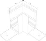 Коннектор угловой Slim Magnetic 85090/00