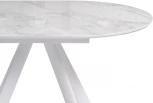 Стеклянный стол Woodville Галвестон 100х76 белый мрамор / белый 532393