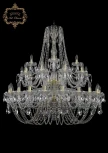 Подвесная большая люстра Art Classic 11.11 11.11.20+10+5.400.2d.Gd.Sp (220V, хрусталь, на цепи, подсвечник, свеча)