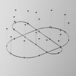 Шинопровод круглый из полукругов 1500мм Flarity черный Maytoni Busbar trunkings Flarity TRX154-2SR-D1500-B