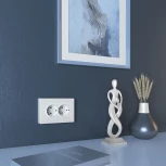 Розетка двойная с заземлением (hammer белый) Werkel W1272001 (a052019)