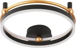 Потолочный светильник круглый Crystal Lux FERNANDO PL48W LED BLACK/GOLD (220V, пульт управления, кольцо)
