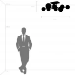 Потолочная люстра на штанге Croco 815380 (220V, шар, шарики)