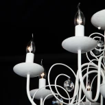 Подвесная люстра Eurosvet Tomas 60018/8 белый с золотом (220V, на цепи, подсвечник, свеча)