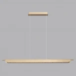 Подвесной линейный светодиодный светильник с диммером Odeon Light Punto 7018/40LA c сенсорн. включением цв. тем-ры 2700-4000-5500K металл/акрил под латунь брашинг IP20 40W 220V (сенсорный выключатель, на проводе)