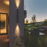 Уличный настенный светильник светодиодный Odeon Light Tubus 7105/6WL металл IP54 LED 2*3W 3000K 220V (круглые)