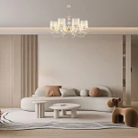 Подвесная люстра Arte Milano Florentia-9787 309787/8 Wh/Gd (220V, на цепи)