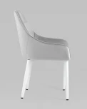 Стул Stool Group Диана велюр серый ножки белые УТ000031291