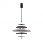 Подвесной светильник светодиодный Lumion Felta 8295/14AL черный/светло-серый/темно-серый, металл/фетр/акрил LED 14W 3000K 220V (на проводе, круглые)