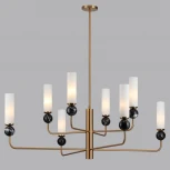Потолочная люстра на штанге Odeon Light Lolla 4361/8 под латунь/металл/стекло/черный мрамор 8*E14 40W 220V