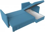 Диван угловой Слим правый угол (Голубой/Рогожка) Лига Диванов арт.121150
