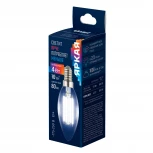 Лампа светодиодная, прозрачная, белый свет 4000K Uniel Яркая A++ LED-C35-4W/4000K/E14/CL GLY01TR