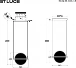 Подвесной светильник ST Luce Splendid SL6233.403.15 Черный/Прозрачный LED 1*15W 4000K (220V, на проводе)